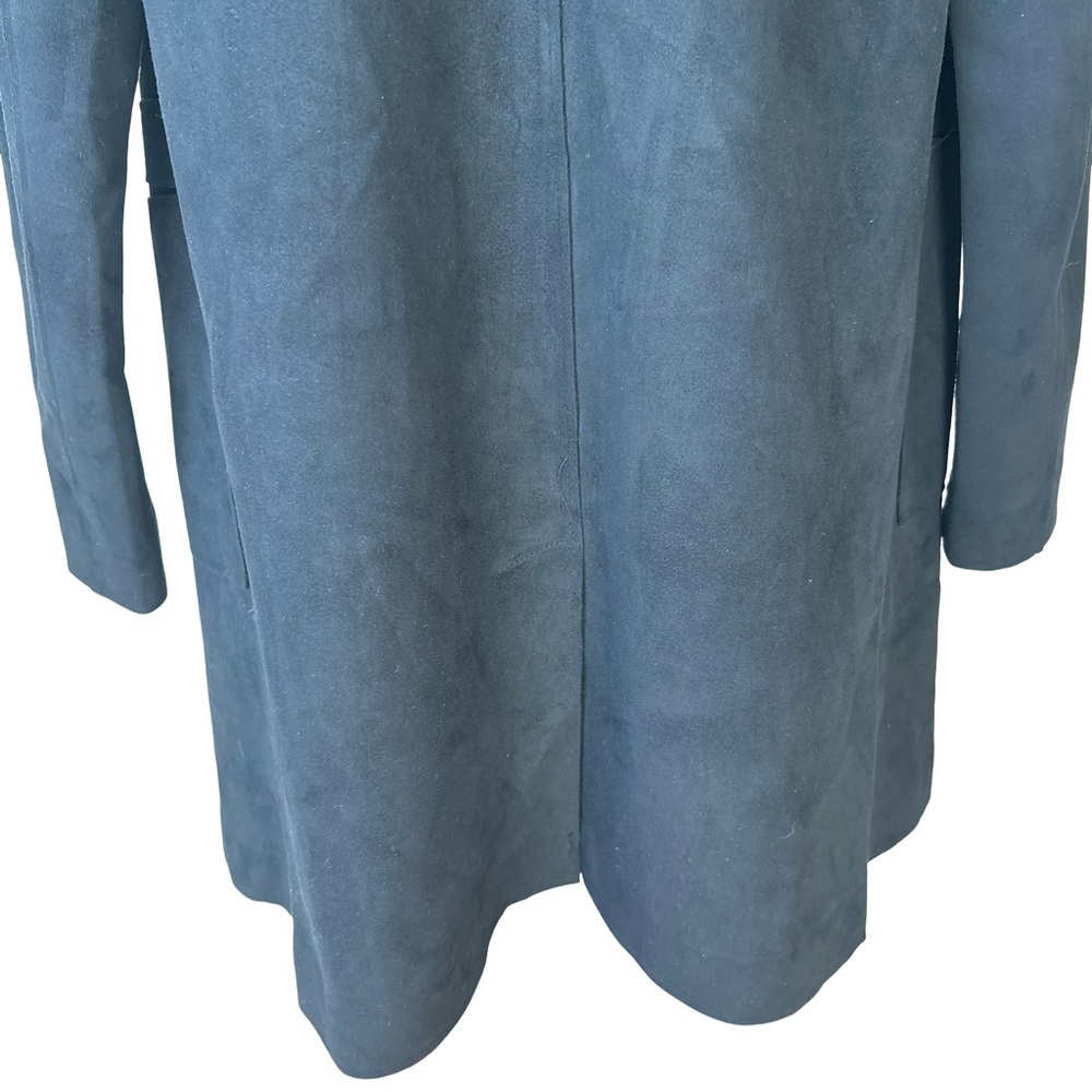 MOD Long Sleeve Open Front Faux Suede Coatigan, Sz M - Picture 11 of 14